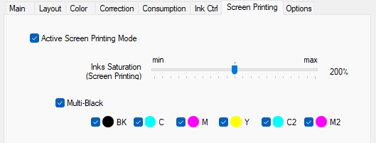Siebdruck Einstellungen
